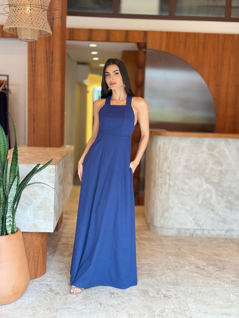 Vestido Thássia Azul Jeans